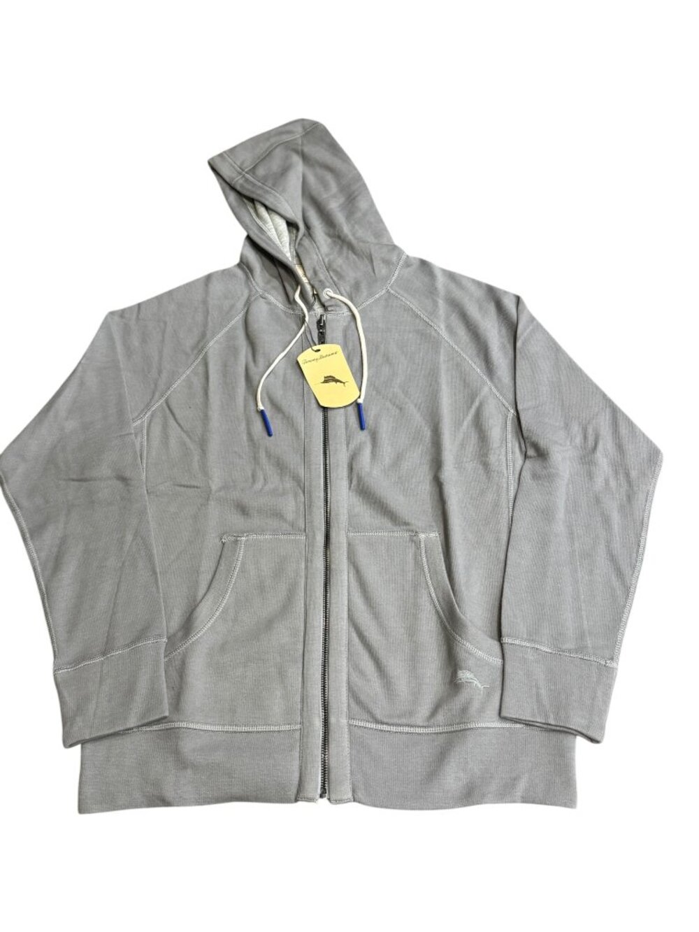 Tommy Bahama Men's Bala Shark Grey Reversible Waffle Hoodie Size Medium NWT